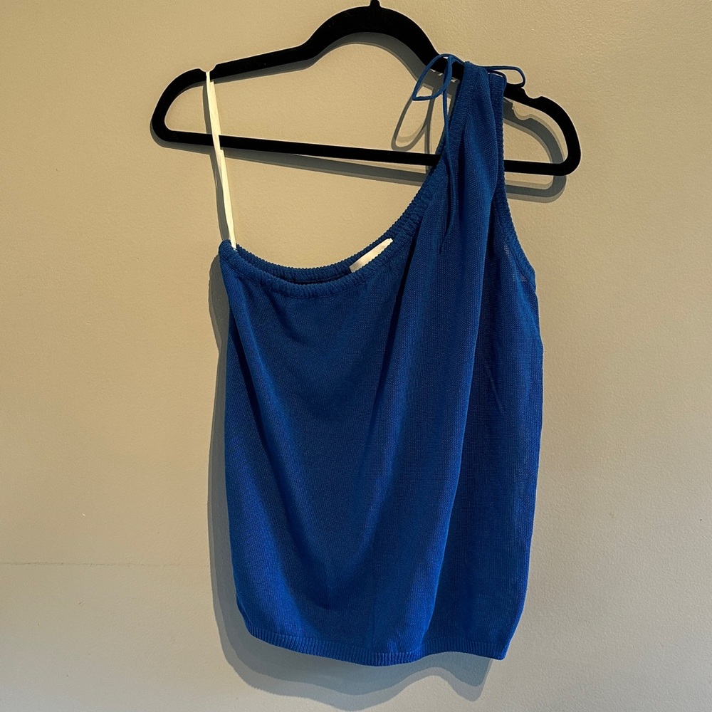 Babaton 1-01 Vibrant Blue off the shoulder Knit Top